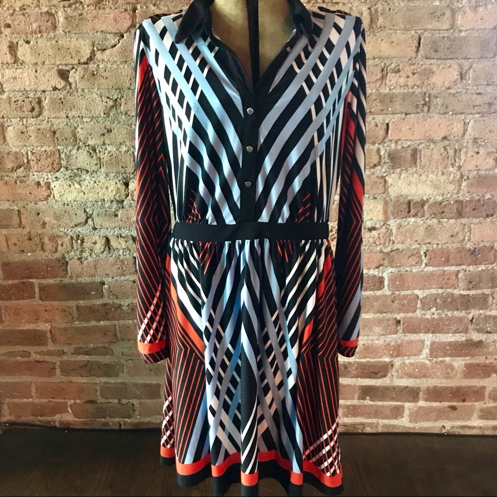 NY Collection patterned dress (large)